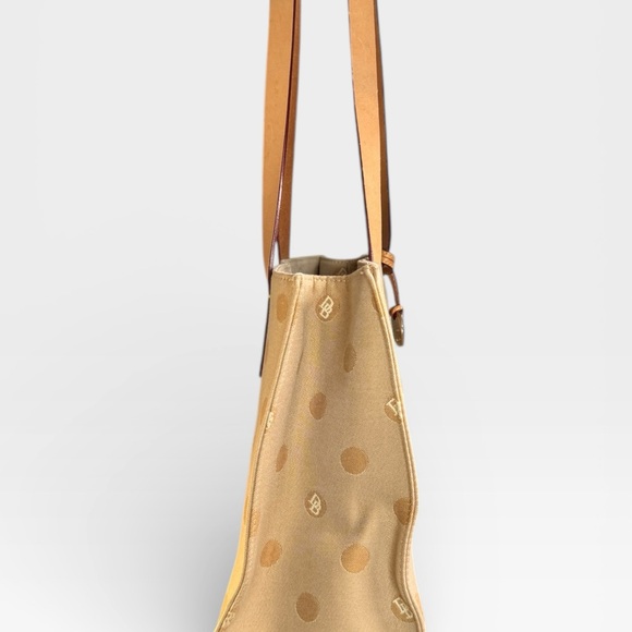 Dooney & Bourke Gold Polka Dot Tote - Picture 5 of 10